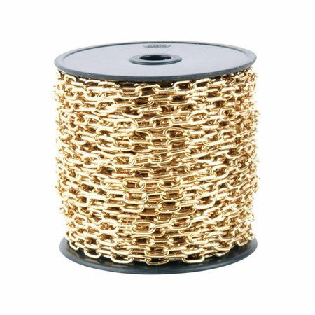 BEAUTYBLADE 70 Twist Link Steel Chain, 0.43 in. Dia. x 82 ft. - Brass Plated BE2513378
